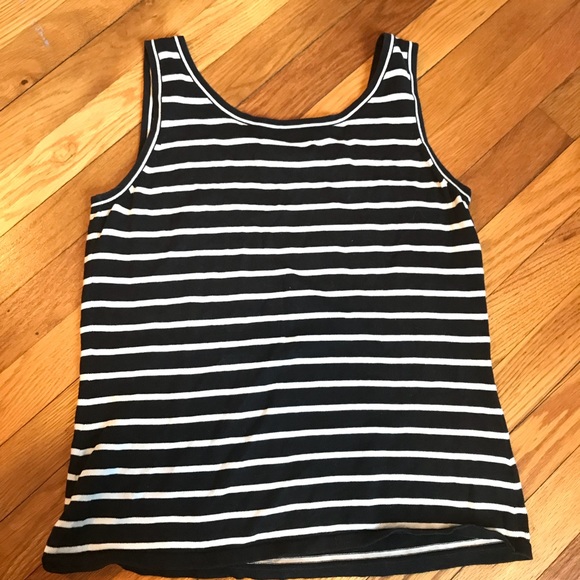 Susan Bristol Black & White Striped Tank Top - Picture 3 of 4